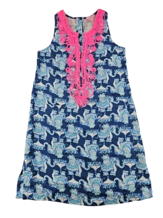 Lilly Pulitzer Dresses & Skirts - LILLY PULITZER Joy Ride Elephant Carlotta Stretch Shift Embroidered Dress 10